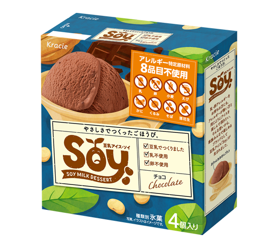 [冷凍]豆乳アイス　Soy・チョコ（60ml×4個入り）